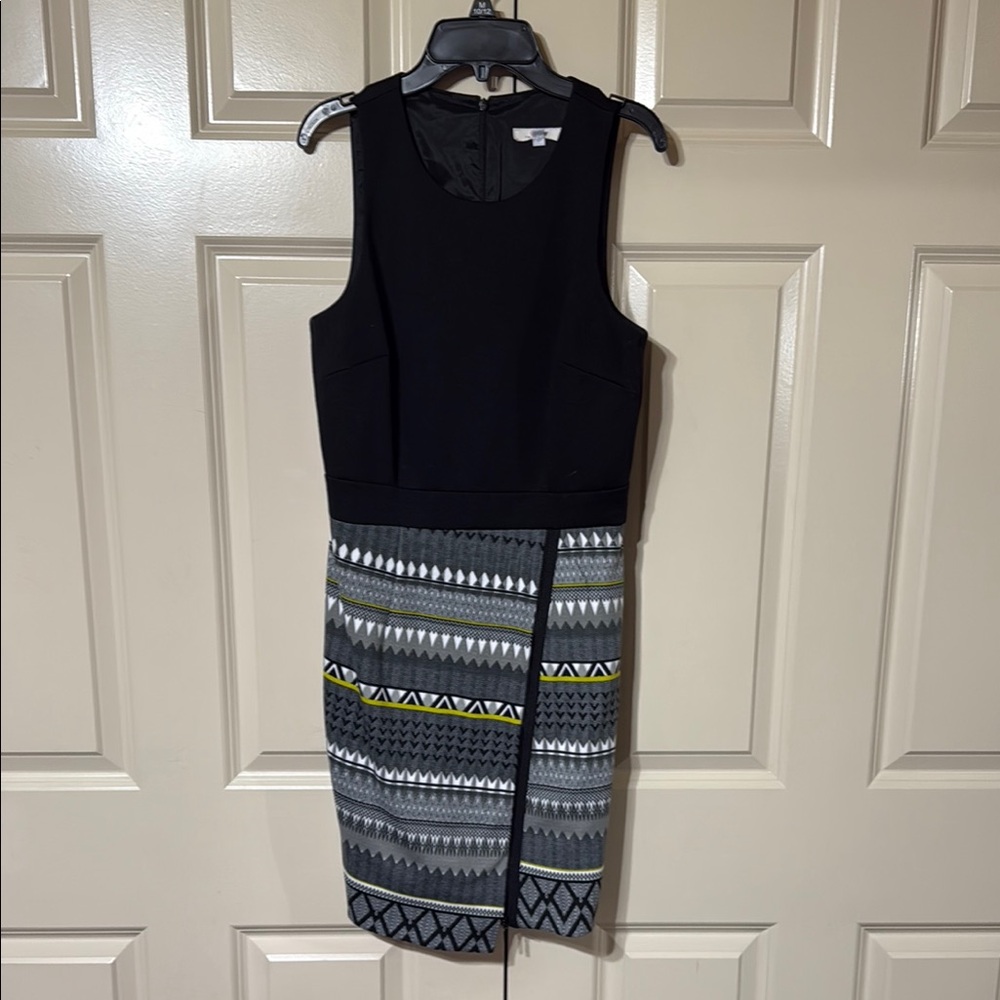 Black and Gray Patterned Women's Dress